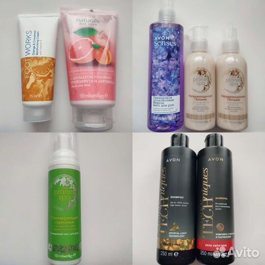 Аvon шампуни, жидкое мыло, гели для душа
