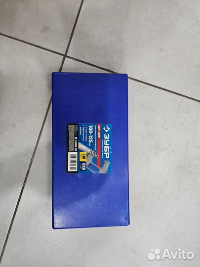 Гладкий механический микрометр Зубр мк 125, 100