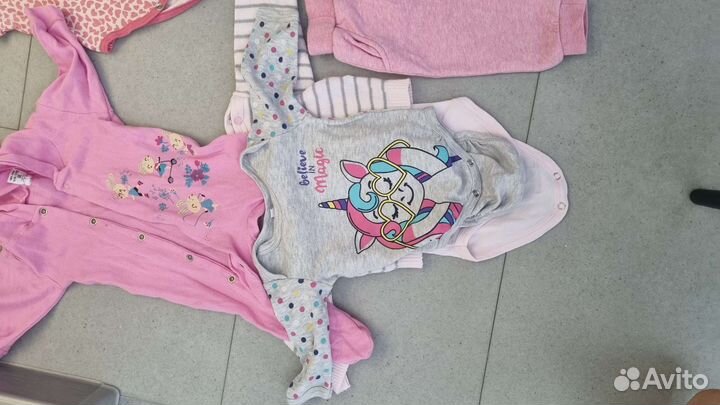 Детские вещи пакетом для девочки 0-6 месяцев