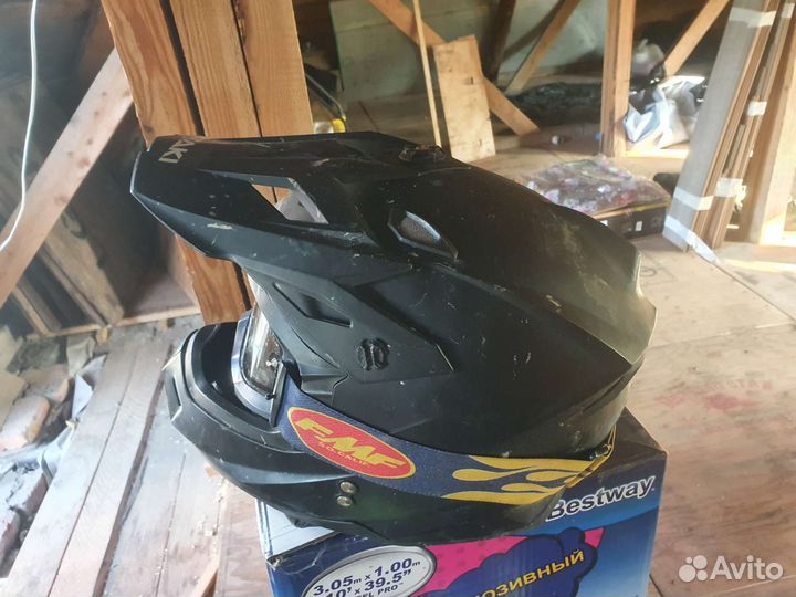 Кроссовый шлем Ataki и очки 100