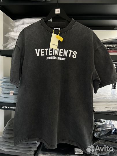 Футболка Vetements Limited Edition Washed Black