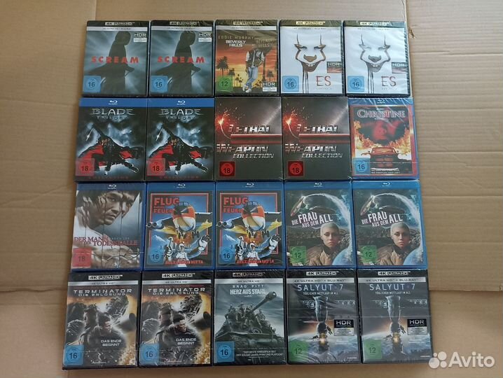 Продажа блюрей и 4к дисков