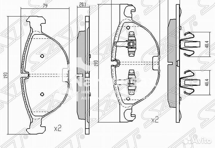 Колодки тормозные перед BMW X5 E70 07-13/X5 F15 13