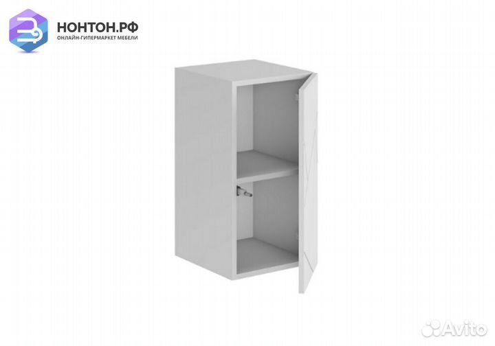 Шкаф навесной Гранж шн-001 белый шагрень / матовый