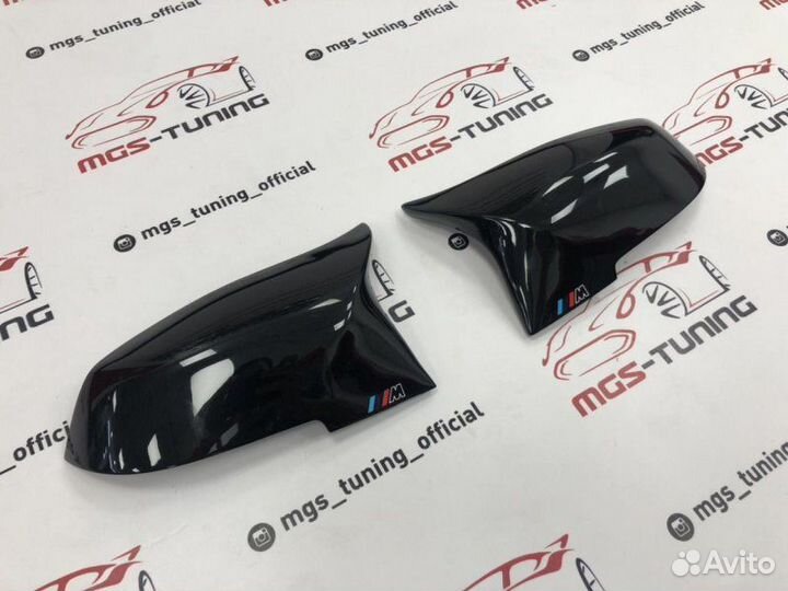 Крышки зеркал м3 стиль BMW f30 с М лого черные