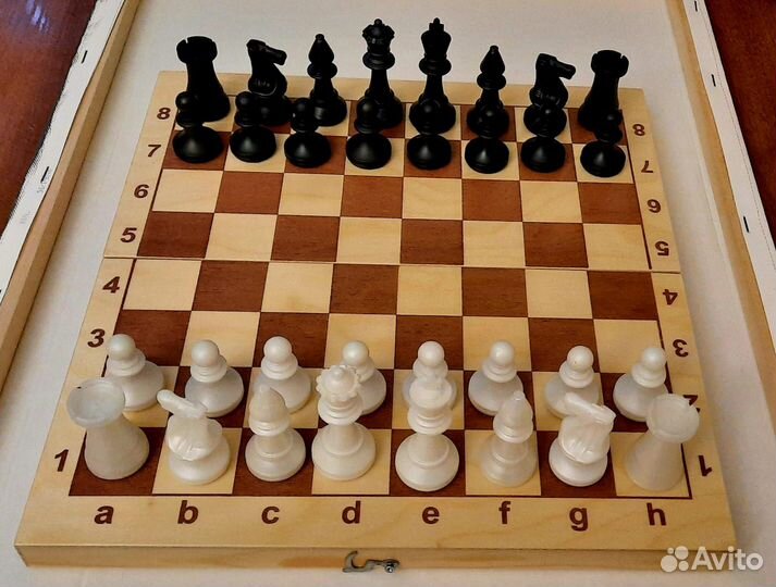 Шахматы + шашки со складной доской 29 см