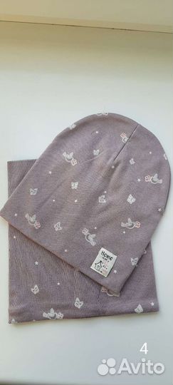 Комплект шапка и снуд для девочки новые