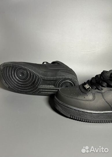 Кроссовки Nike Air Force 1 Mid Black Люкс