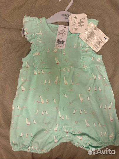 Боди песочник Baby go для девочки 68 размер