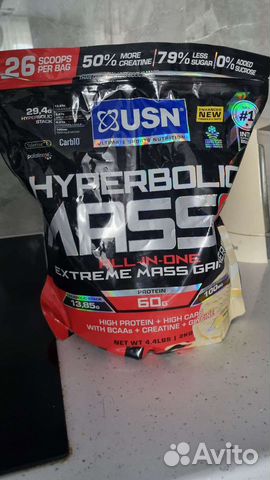 Гейнер usn hyperbolic mass ваниль купить в Москве | Хобби и отдых | Авито