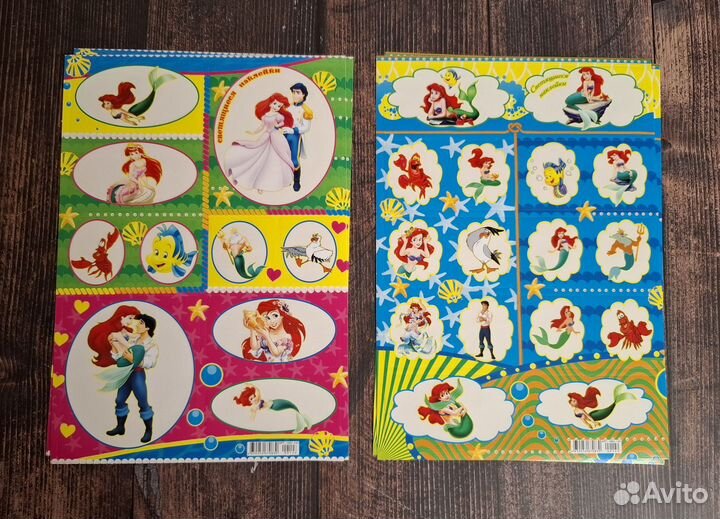 Наклейки 2000х большие листы светящиеся в темноте