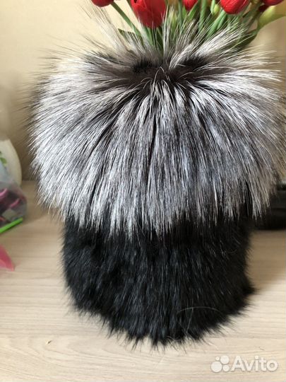 Шапка зимняя норковая женская