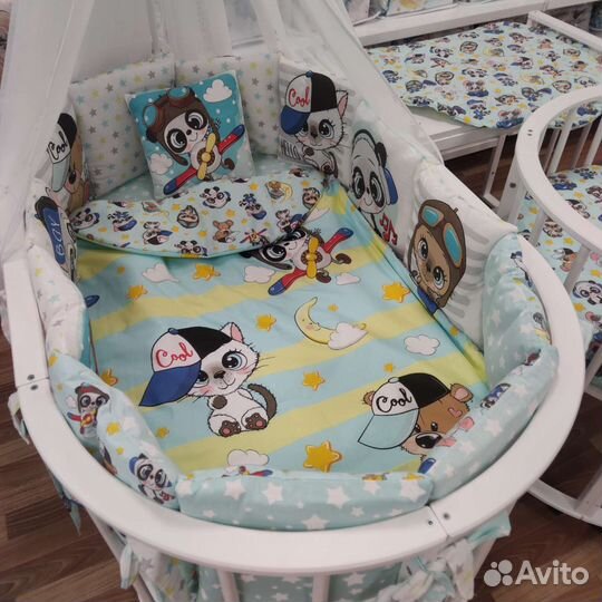 Набор постельного белья с бортиками