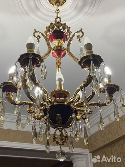 Люстра бронзовая