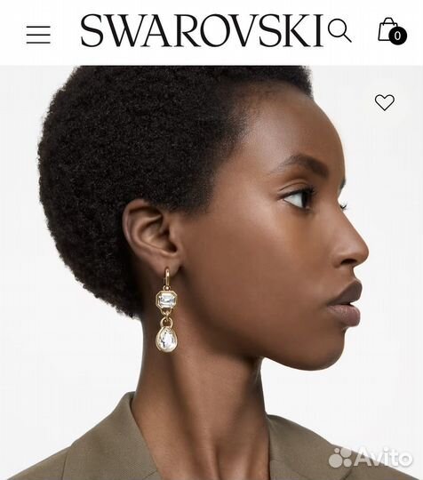 Новые Swarovski серьги Dextera оригинал