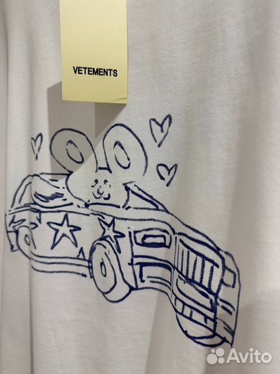 Футболка vetements белая (новинка 2025)