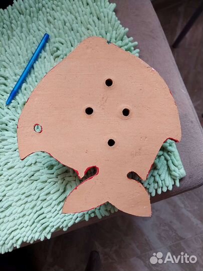 Глиняная рыба на стену