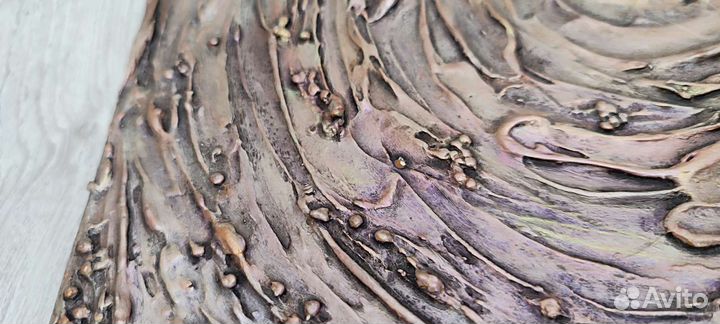 Текстурная картина на холсте цветы