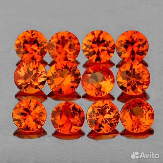 Сапфир натуральный 1,08Ct 2,6мм 12шт VVS Цейлон