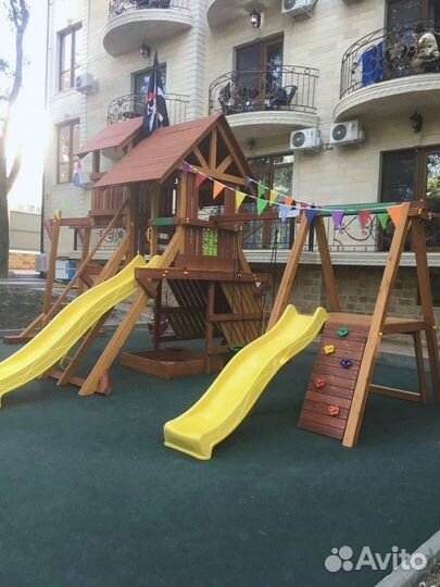 Детский комплекс песочница горка качели доставка