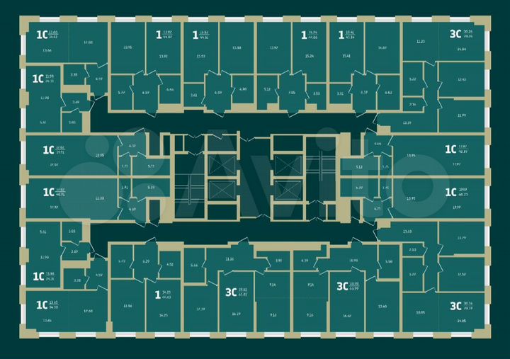 Апартаменты-студия, 40,6 м², 21/33 эт.