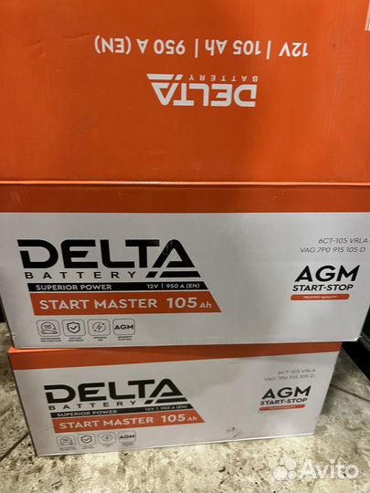 Аккумулятор Delta AGM 105 ah