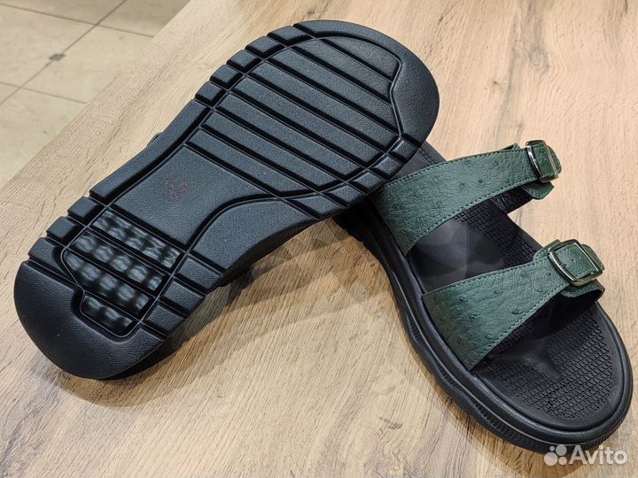 Тапки шлёпанцы мужские из страуса, 42 размер