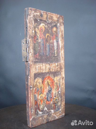 Икона старообрядческая, ковчег, створка, хviii век