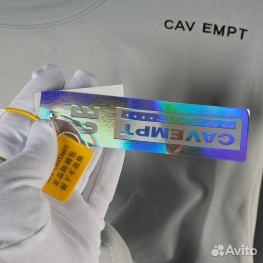 Лонгслив Cav Empt серый базовый