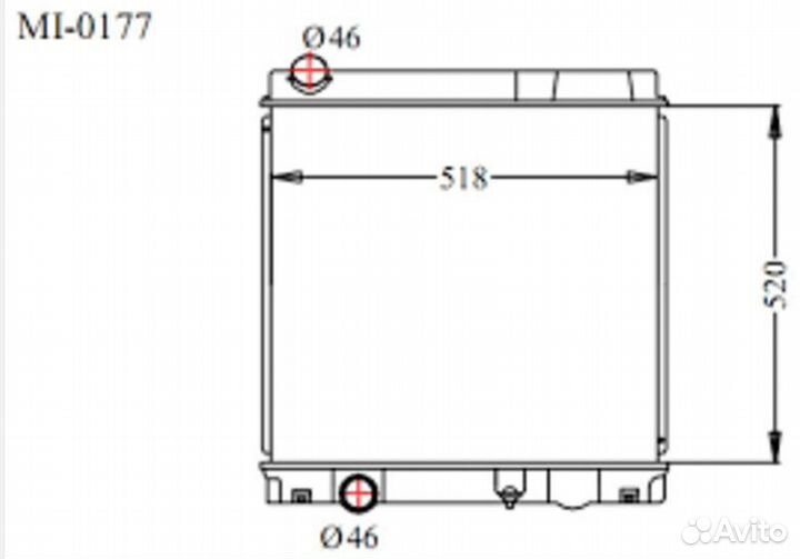 Радиатор Mitsubishi canter 08- MI-0177-48 (AD)