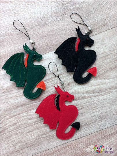 Дракон игрушка ёлочная, брелок, сувенир, символ