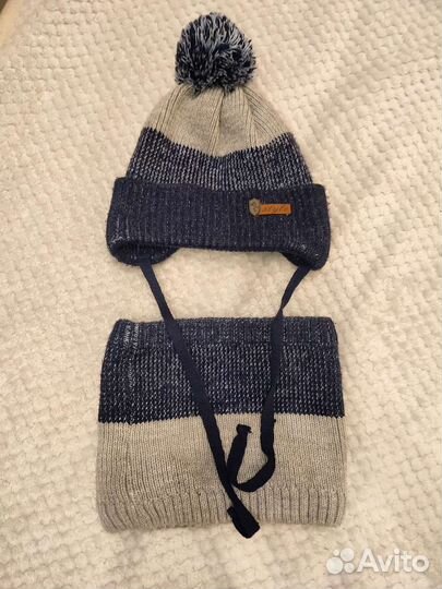 Шапка со снудом детская
