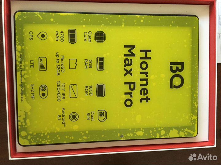 Планшет BQ Hornet Max Pro