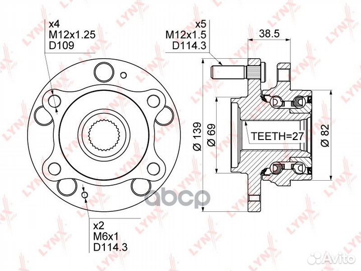 Ступица колеса перед прав/лев Hyundai I30