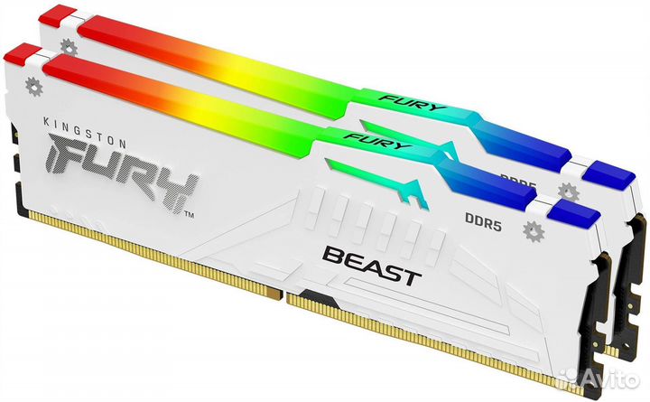 Оперативная память 64GB Kingston Fury Beast White RGB XMP KF560C40bwak2-64