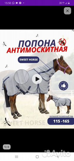 Попона антимоскитная для лошадей