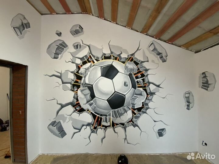 Роспись стен в детской комнате