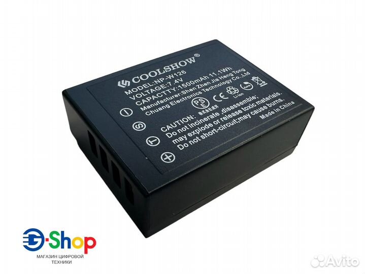 Аккумулятор на Fujifilm NP-W126/NP-W126S 1500mAh