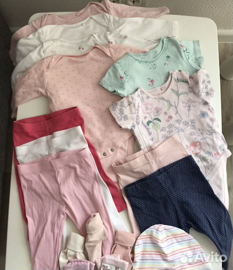 Одежда для девочки от 3 до 6 месяцев пакетом