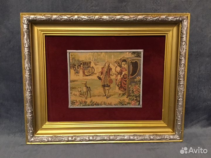 Картина с фарфоровой плакеткой