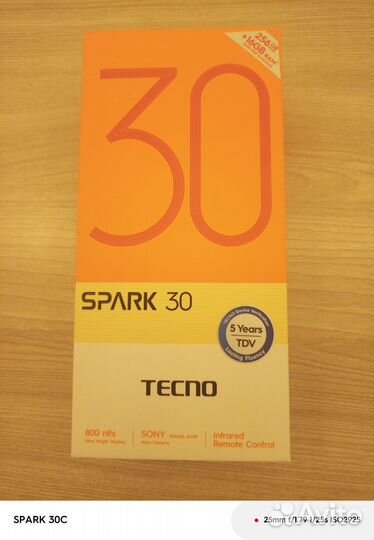 Коробка от телефона tecno spark 30 бу