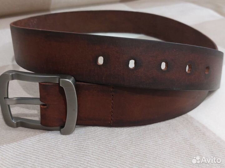 Мужской кожаный ремень ручной работы