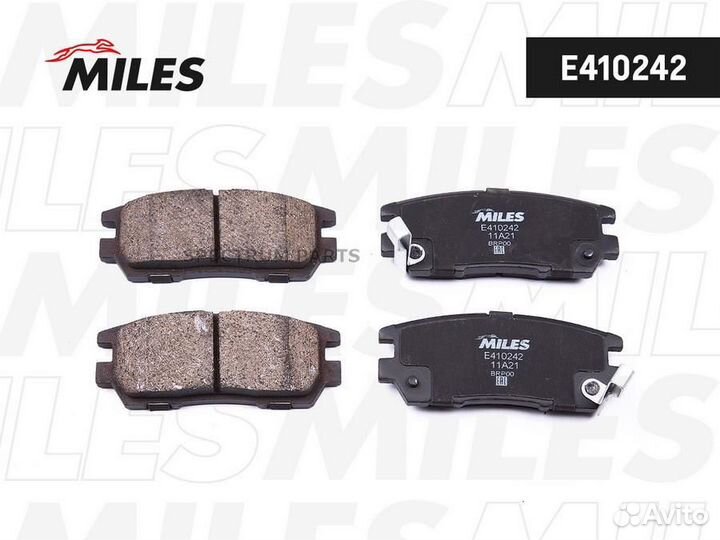 Miles E410242 Колодки тормозные задние (без датчик