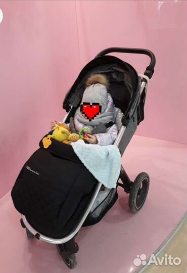 Двухсторонний матрасик на синтепоне в коляску