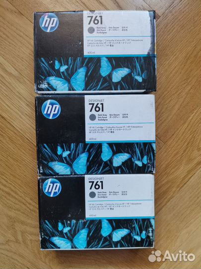 Картридж HP 761 Dark Gray