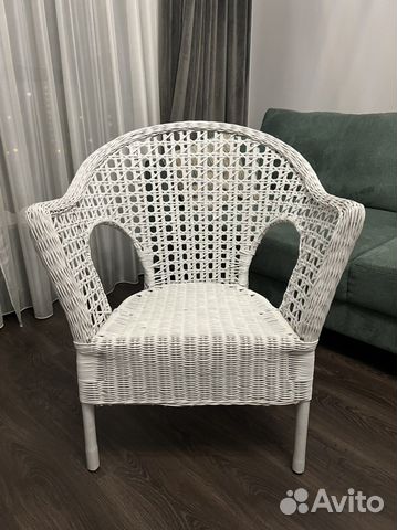 Белое плетеное кресло IKEA икеа купить в Москве | Товары для дома и ...