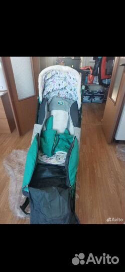 Детские санки коляска с колесами