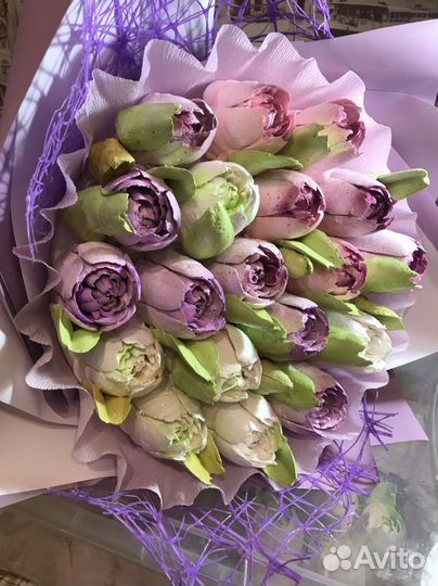 Съедобный букет из зефира на заказ