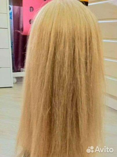 Учебная голова,голова манекен натуральные волосы