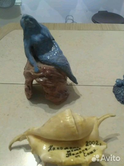 Керамические русалки,дельфин,ракушки,раковины